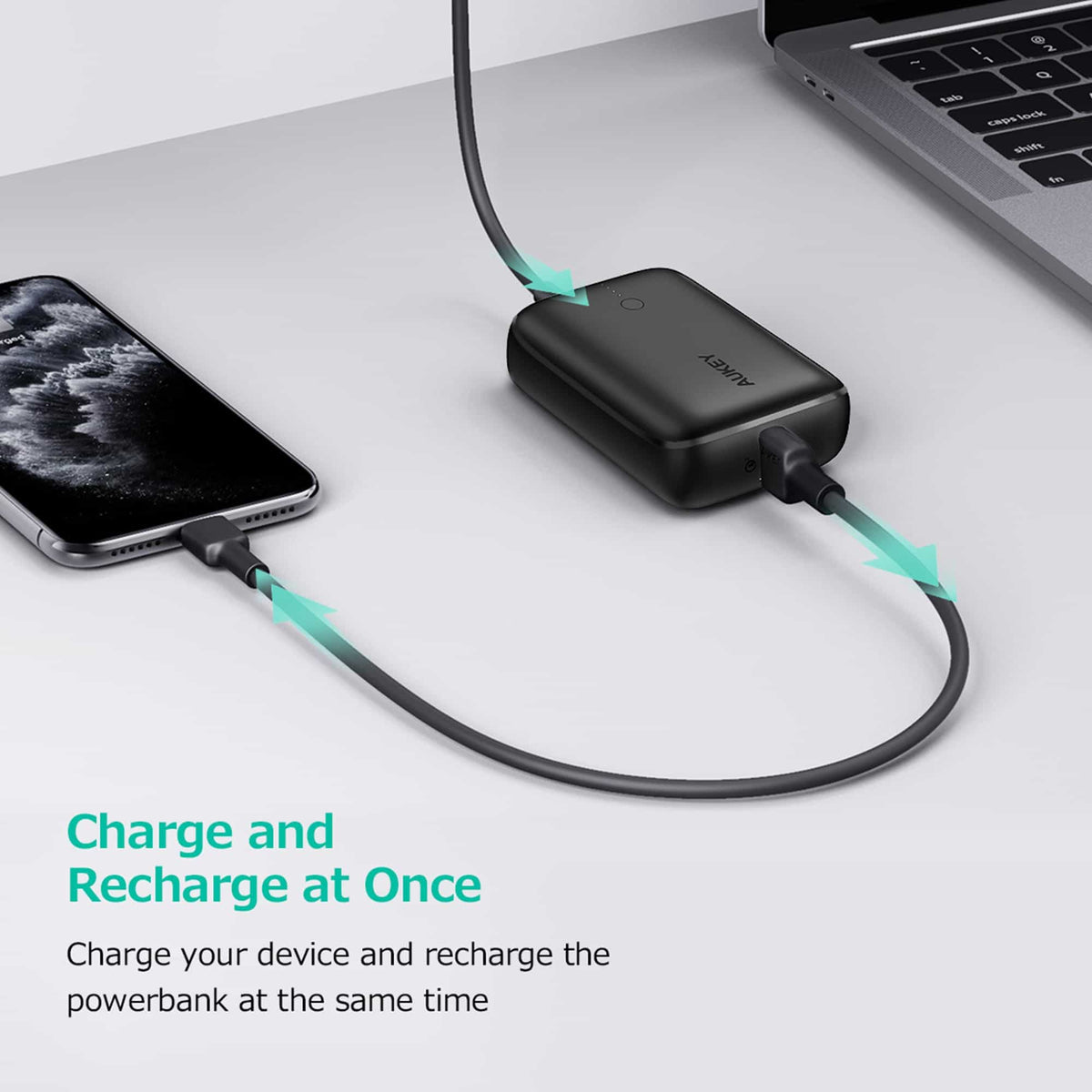 Aukey BPB-N83S 20W USB C PD & USB QC3.0 SCP 10000mAH Mini Power Bank