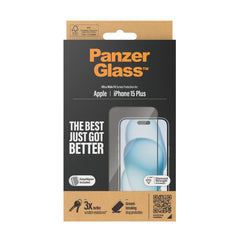 PanzerGlass Ultra-Wide Fit Clear Screen Protector (iPhone 15 Series) - iPhone 15 Plus
