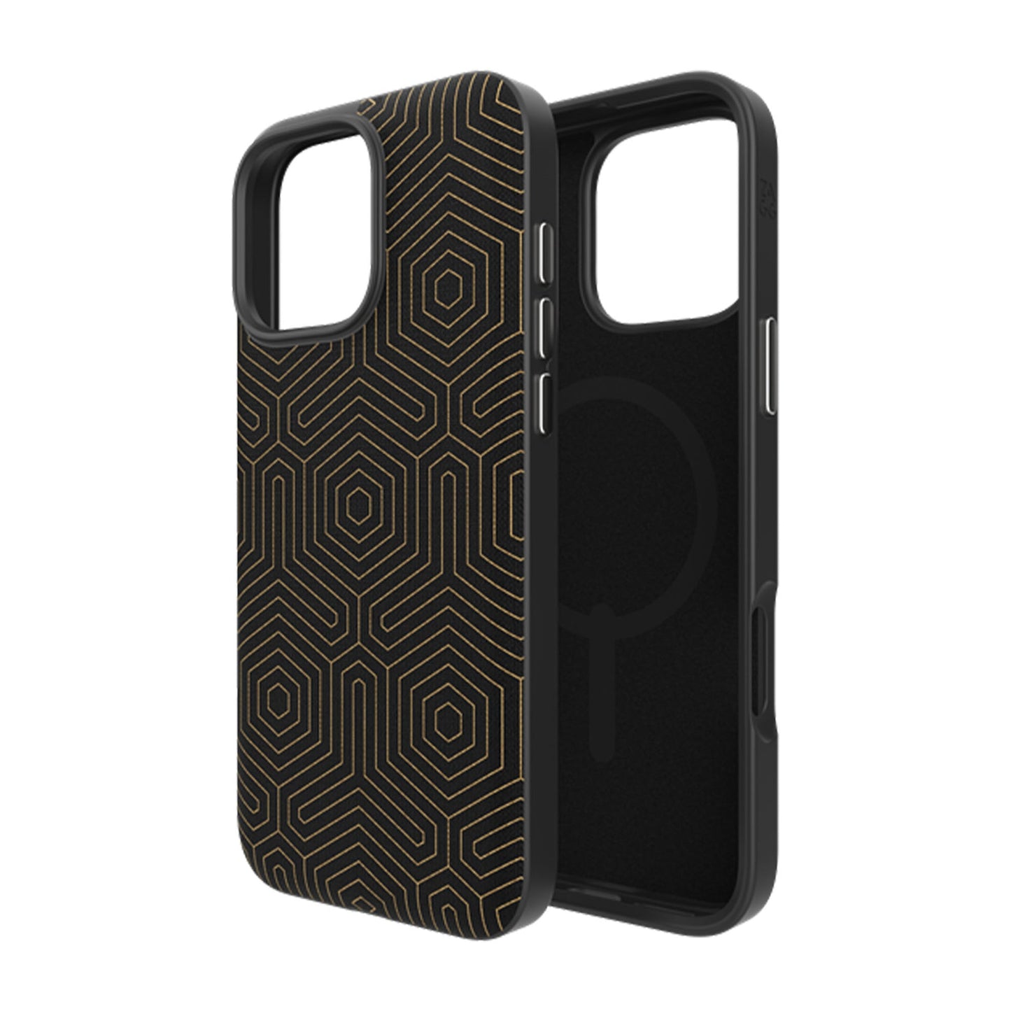 ZAGG-Cases-London Snap iPhone 16 Pro Max-Black Hexagon