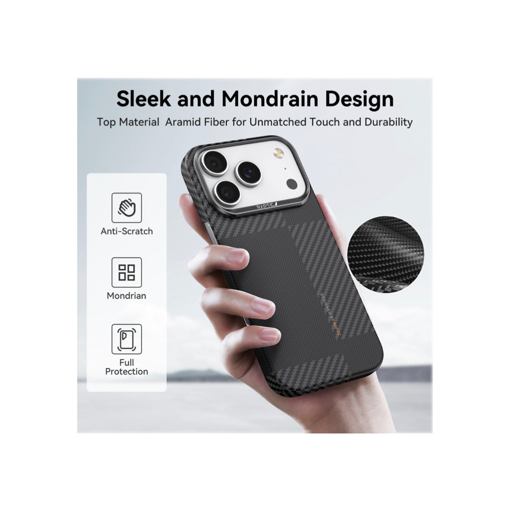 Raptic Aramid Fiber Geotik Magsafe Case for iPhone 17 Pro - Mondrian