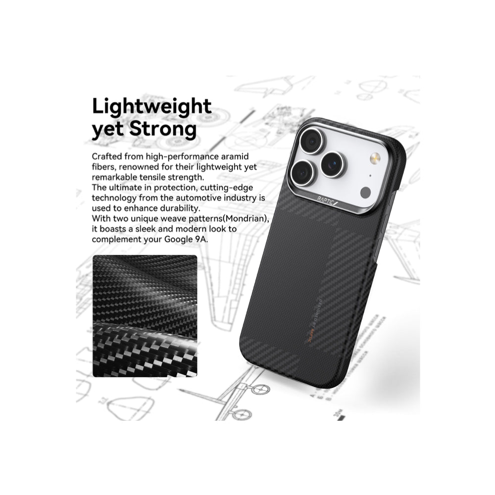 Raptic Aramid Fiber Geotik Magsafe Case for iPhone 17 Pro - Mondrian