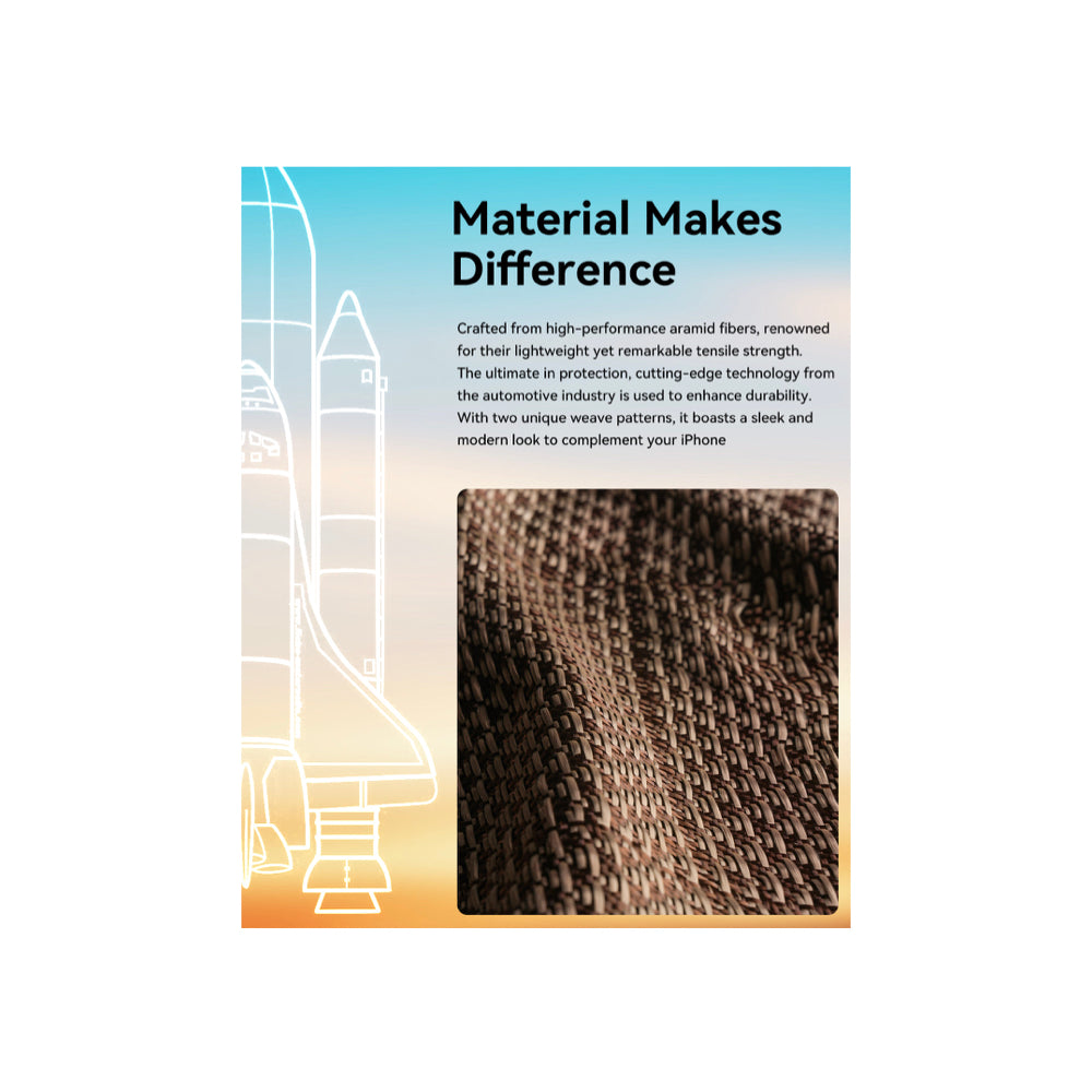 Raptic Aramid Fiber Skin-Origin Magsafe Case for iPhone Air - Humble