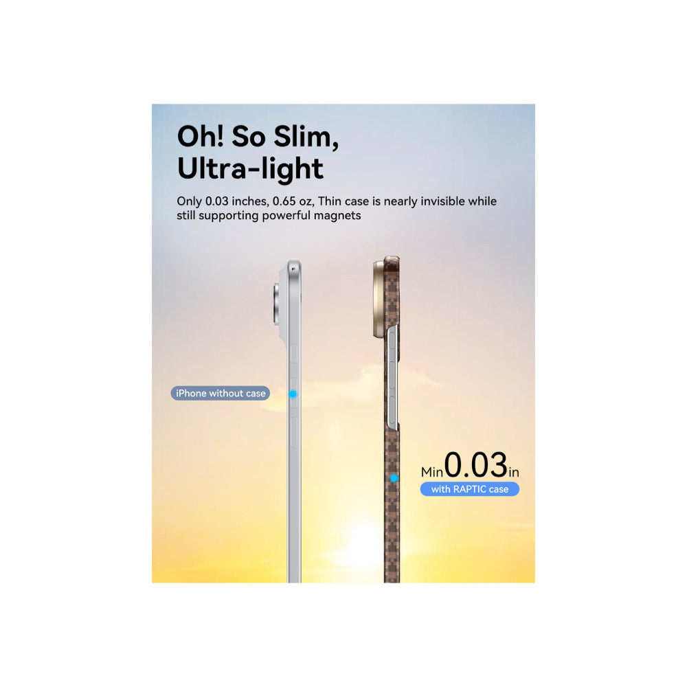 Raptic Aramid Fiber Skin-Origin Magsafe Case for iPhone Air - Humble