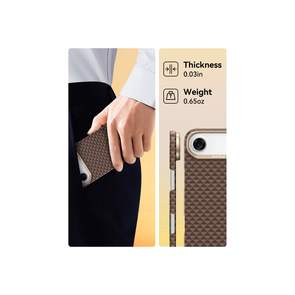 Raptic Aramid Fiber Skin-Origin Magsafe Case for iPhone Air - Humble