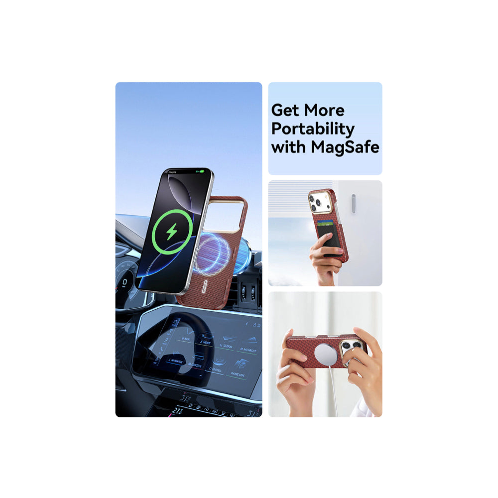 Raptic Aramid Fiber Skin-Origin Magsafe Case for iPhone 17 Pro - Oriental