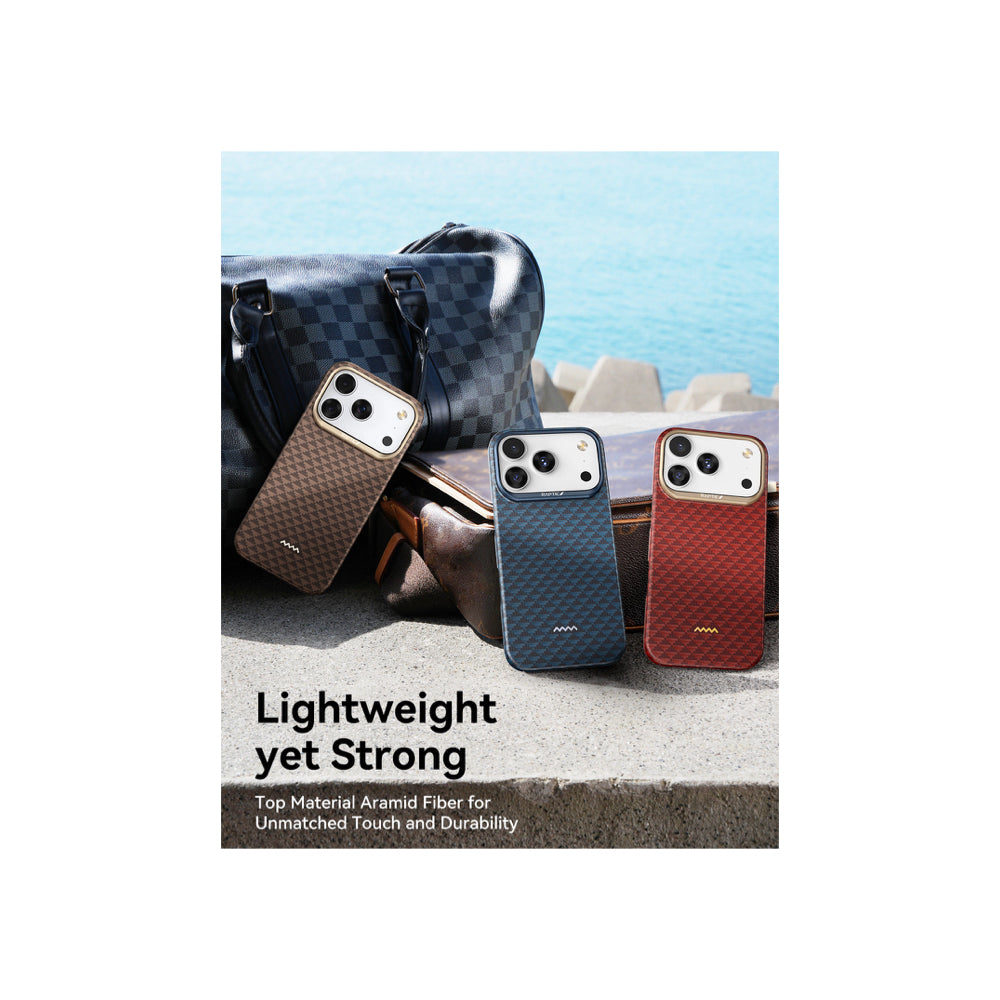 Raptic Aramid Fiber Skin-Origin Magsafe Case for iPhone 17 Pro - Humble