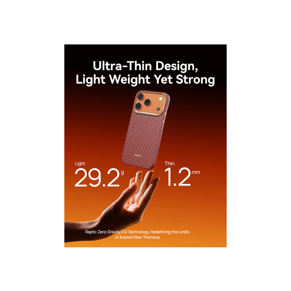 Raptic Aramid Fiber Skin-Origin Magsafe Case for iPhone 17 Pro Max - Oriental