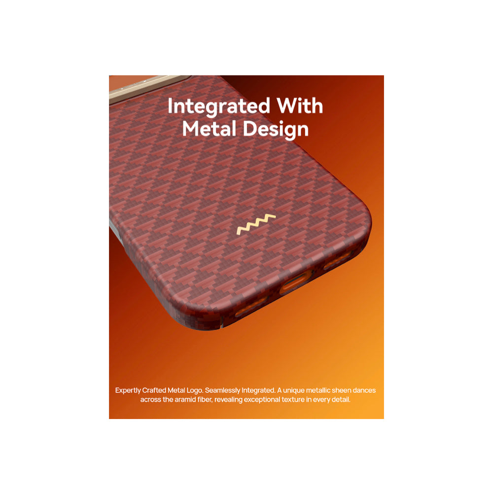 Raptic Aramid Fiber Skin-Origin Magsafe Case for iPhone 17 Pro Max - Oriental