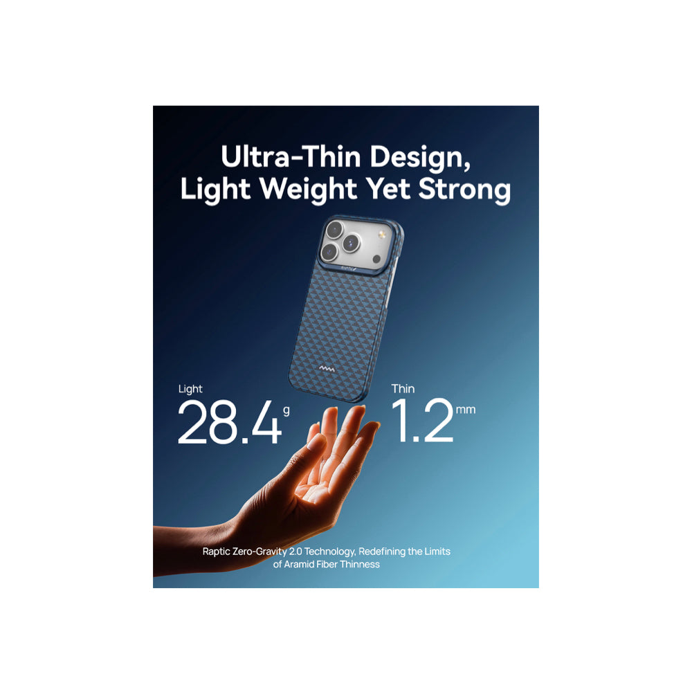 Raptic Aramid Fiber Skin-Origin Magsafe Case for iPhone 17 Pro Max - Profound
