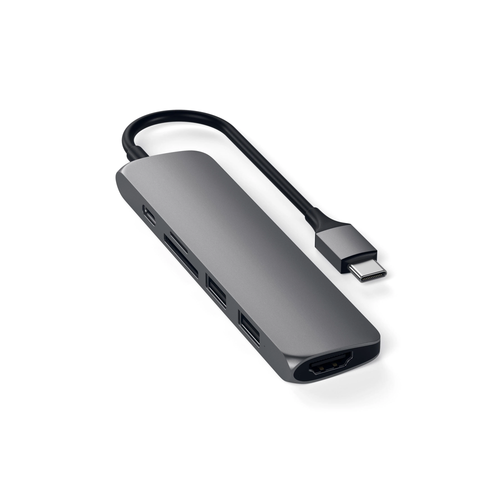 Satechi Type-C Slim Multimedia Adapter V2 (Space Grey)