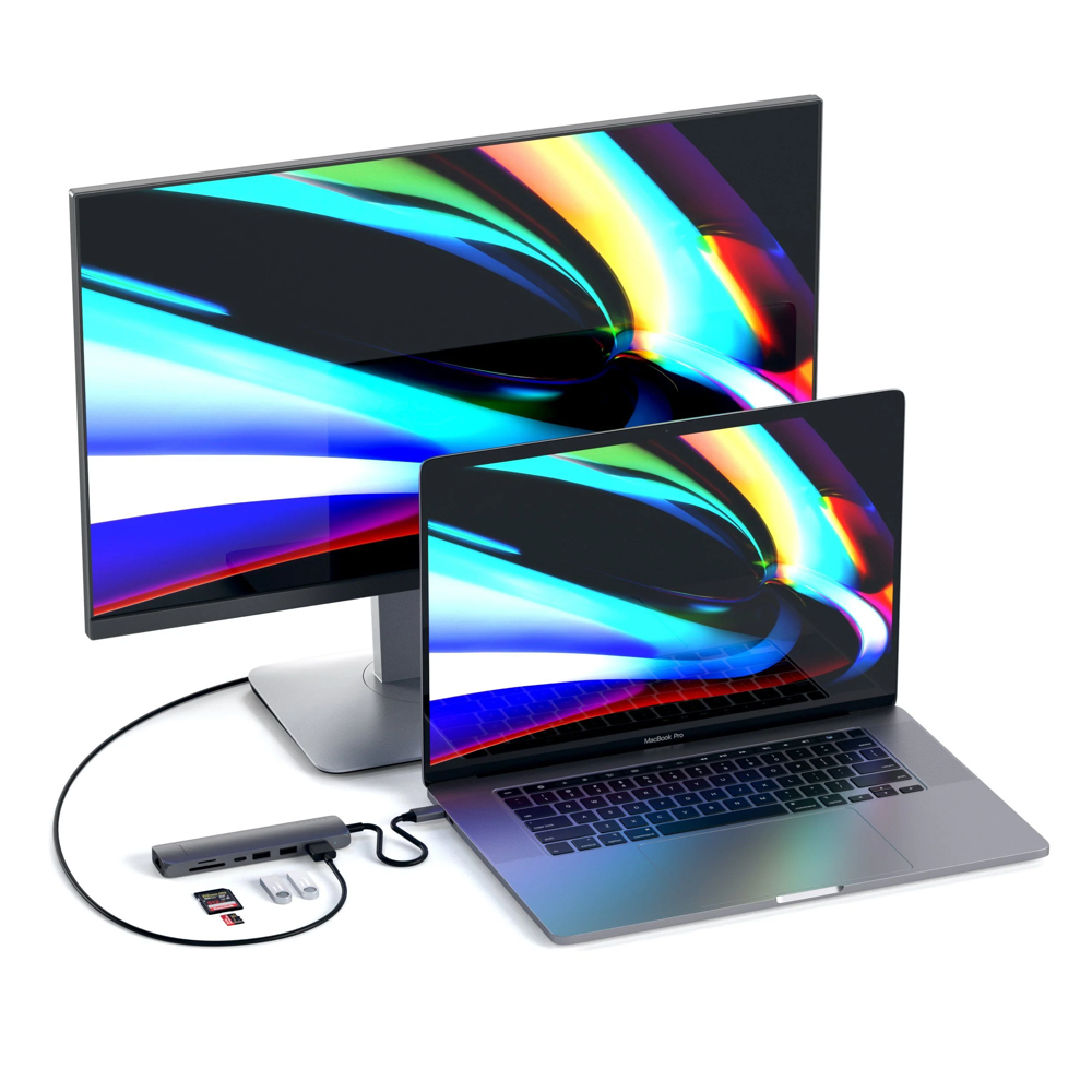 Satechi Type-C Slim Multiport with Ethernet Adapter (Space Grey)
