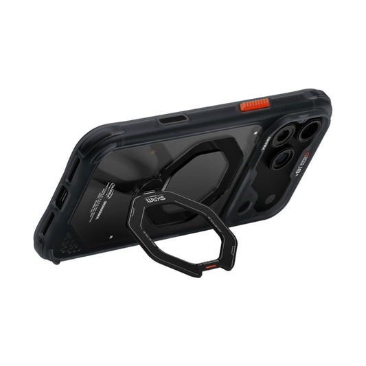 Skinarma Saturn Mag-Charge Case with Rotating Kick Stand for iPhone 18 Pro Max - Black