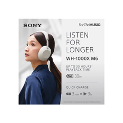 Sony WH-1000XM6 Wireless Noise Cancelling Headphones Blue (WH1000XM6/LME)