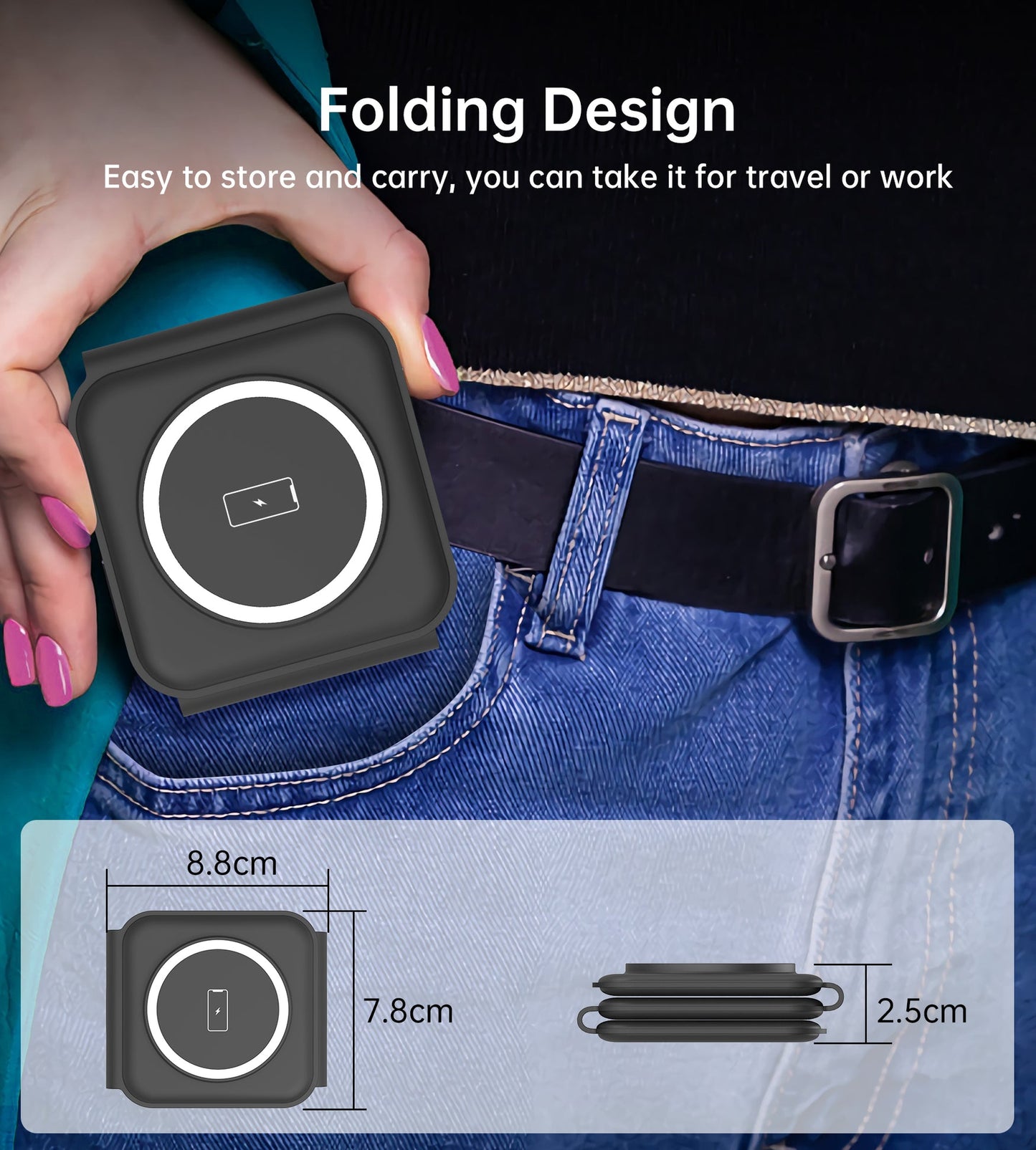 CHOETECH T588-F 3-in-1 Magnetic Wireless Charger 15W