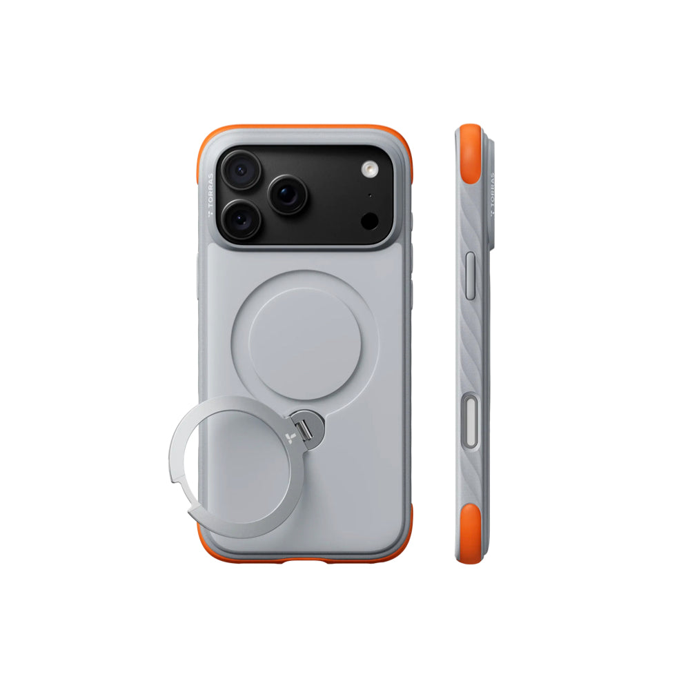 Torras Q3rugg Magnetic Stand for iPhone 18 Pro - Sandstone Grey