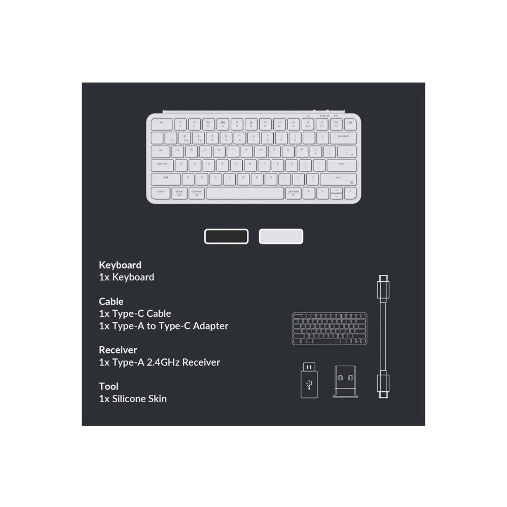 Keychron B1 Pro 77Key Ivory white Wireless scissor Ultra-Slim Wireless Keyboard