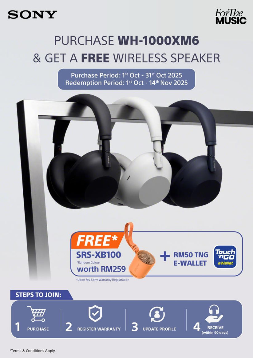 Sony WH-1000XM6 Wireless Noise Cancelling Headphones Blue (WH1000XM6/LME)