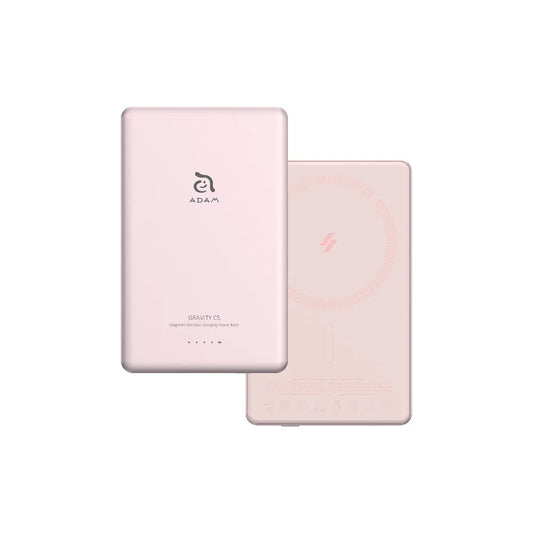 Adam Elements GRAVITY C5 Magnetic Wireless Charging Power Bank (Ultra Slim) - Pink