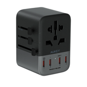 Aukey PA-TA08A 65W Travel Mate Universal Adapter - Grey