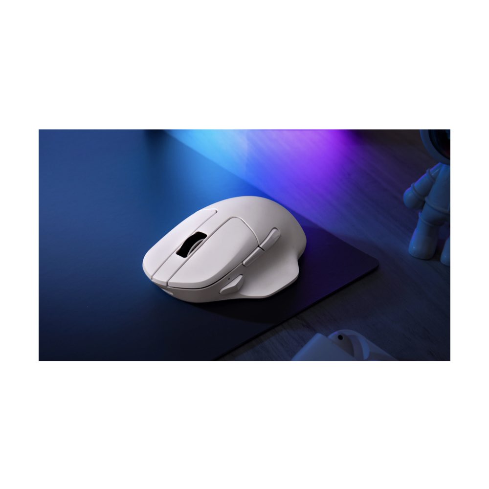 Keychron M7 -63g - White - Non-backlit  BT/2.4GHz/Wired Mouse