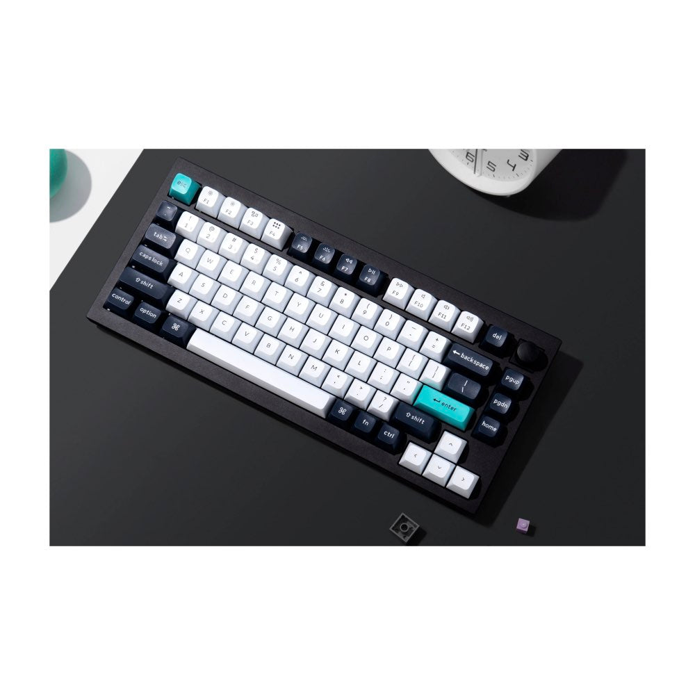 Keychron Q1 Max ANSI 75% layout 81 Key Carbon Black Full Assembled Knob Red Switch RGB Hot-Swap BT/2.4GHz/Wired Normal Profile QMK Custom Keyboard