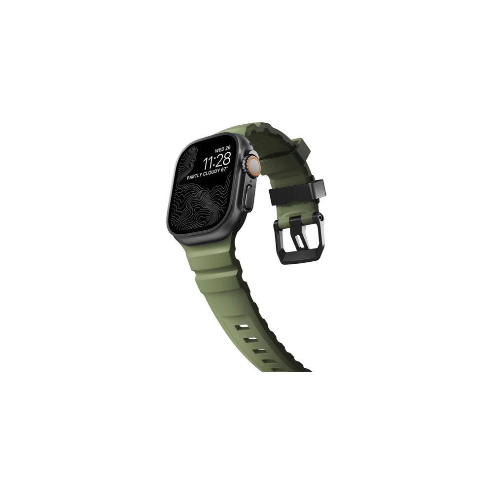 Nomad Apple Watch 49/45/44/42mm (Series SE/Ultra/9/8/7/6/5/4/3/2) Rocky Point Band | Forest