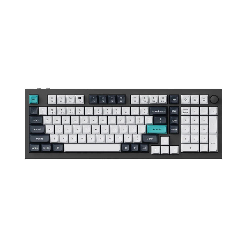 Keychron Q5 Max ANSI 96% layout 102 Key Carbon Black Full Assembled Knob Red Switch RGB Hot-Swap BT/2.4GHz/Wired Normal Profile QMK Custom Keyboard