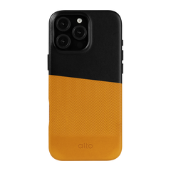 Alto Herring Leather Magnetic Case iPhone 16 Pro Max - Raven / Caramel