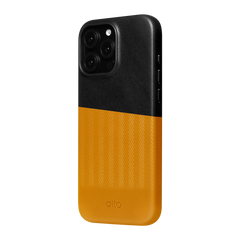 Alto Herring Leather Magnetic Case iPhone 16 Pro Max - Raven / Caramel