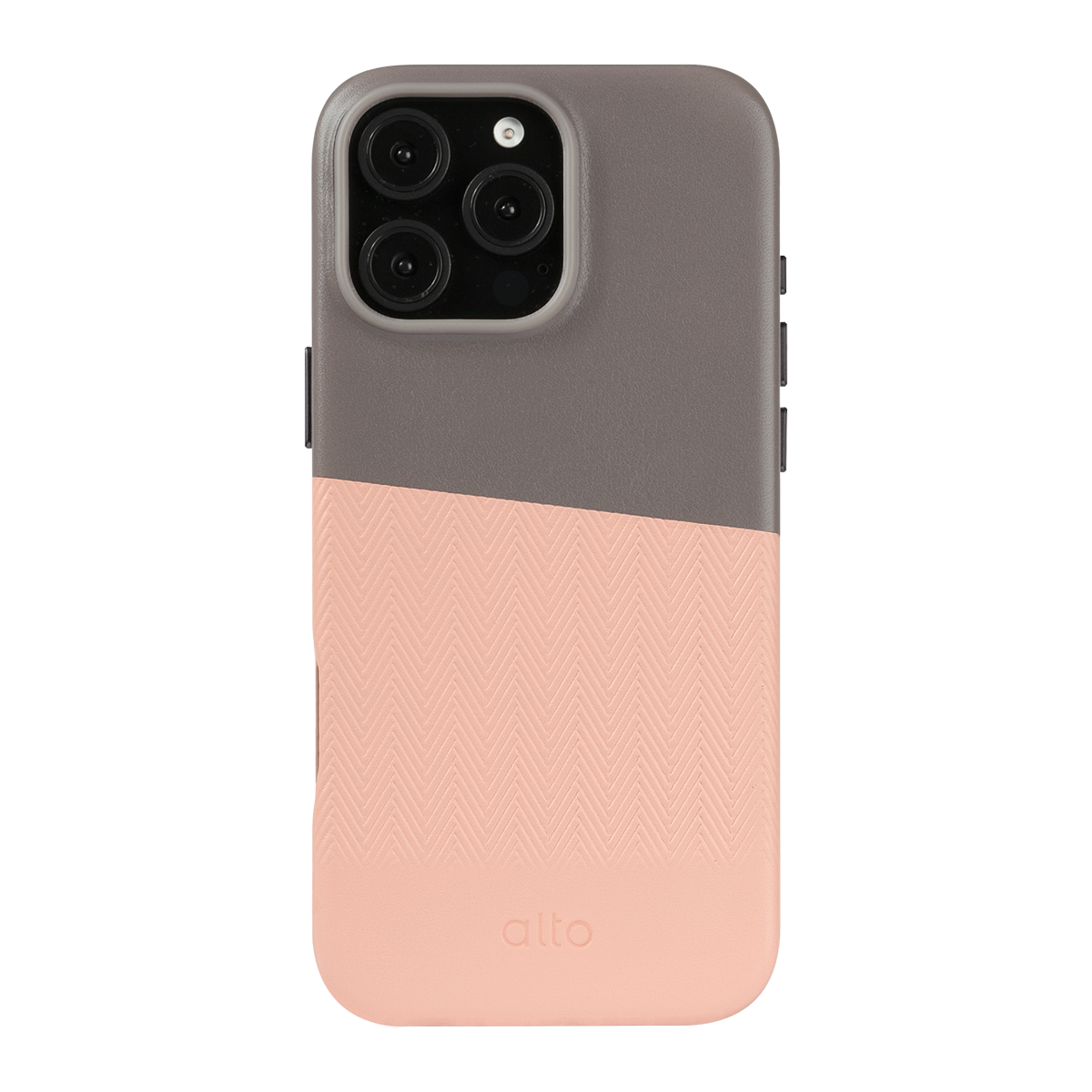 Alto Herring Leather Magnetic Case iPhone 16 Pro Max - Cement / Pink