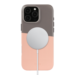 Alto Herring Leather Magnetic Case iPhone 16 Pro Max - Cement / Pink