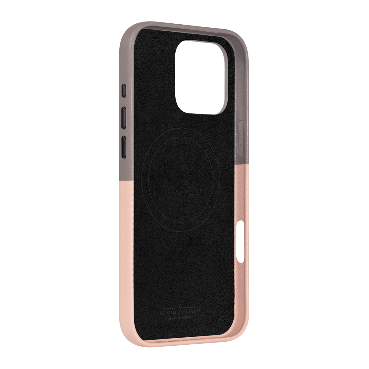 Alto Herring Leather Magnetic Case iPhone 16 Pro Max - Cement / Pink