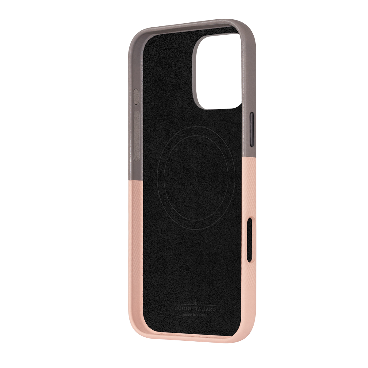 Alto Herring Leather Magnetic Case iPhone 16 Pro Max - Cement / Pink