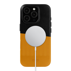 Alto Herring Leather Magnetic Case iPhone 16 Pro - Raven / Caramel