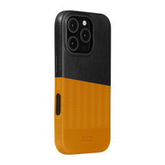 Alto Herring Leather Magnetic Case iPhone 16 Pro - Raven / Caramel