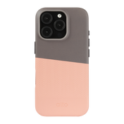 Alto Herring Leather Magnetic Case iPhone 16 Pro - Cement / Pink