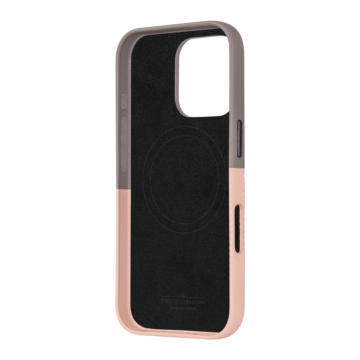 Alto Herring Leather Magnetic Case iPhone 16 Pro - Cement / Pink