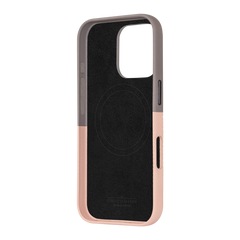Alto Herring Leather Magnetic Case iPhone 16 Pro - Cement / Pink