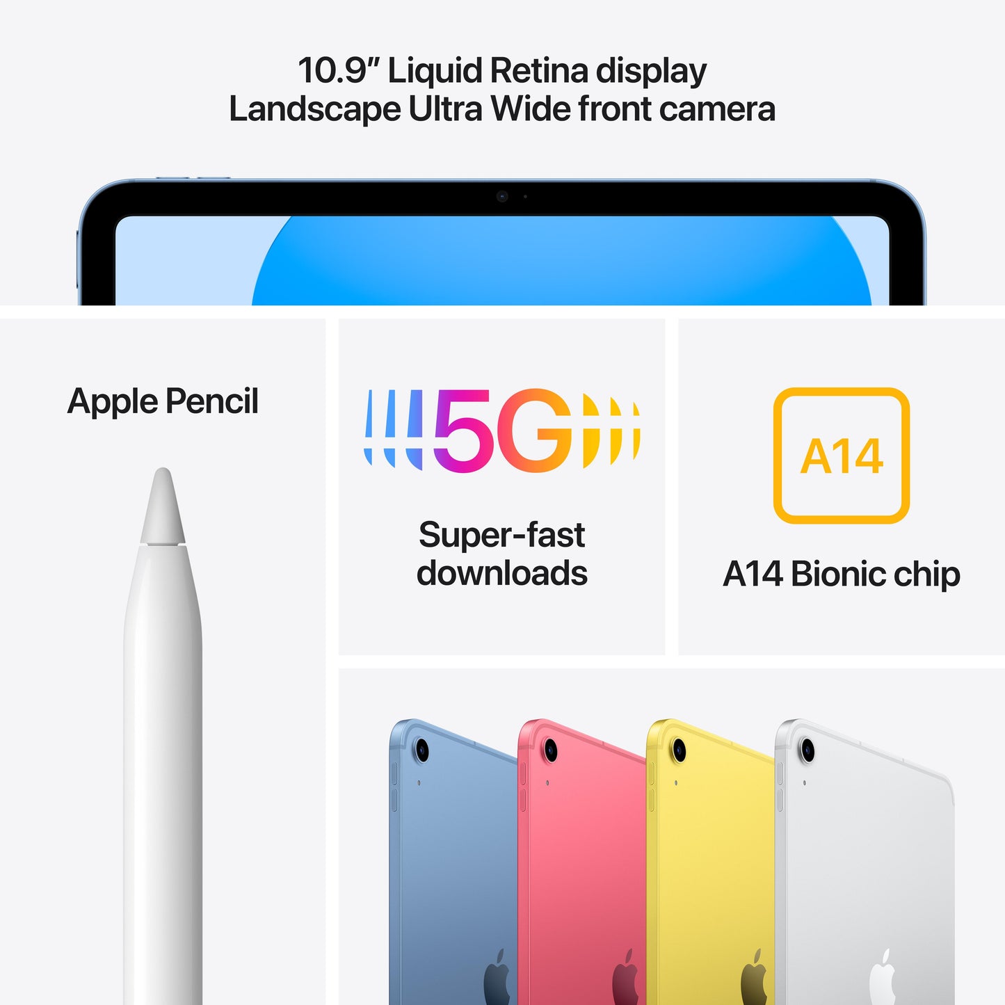 10.9-inch iPad Wi-Fi + Cellular 64GB - Yellow (10th generation)