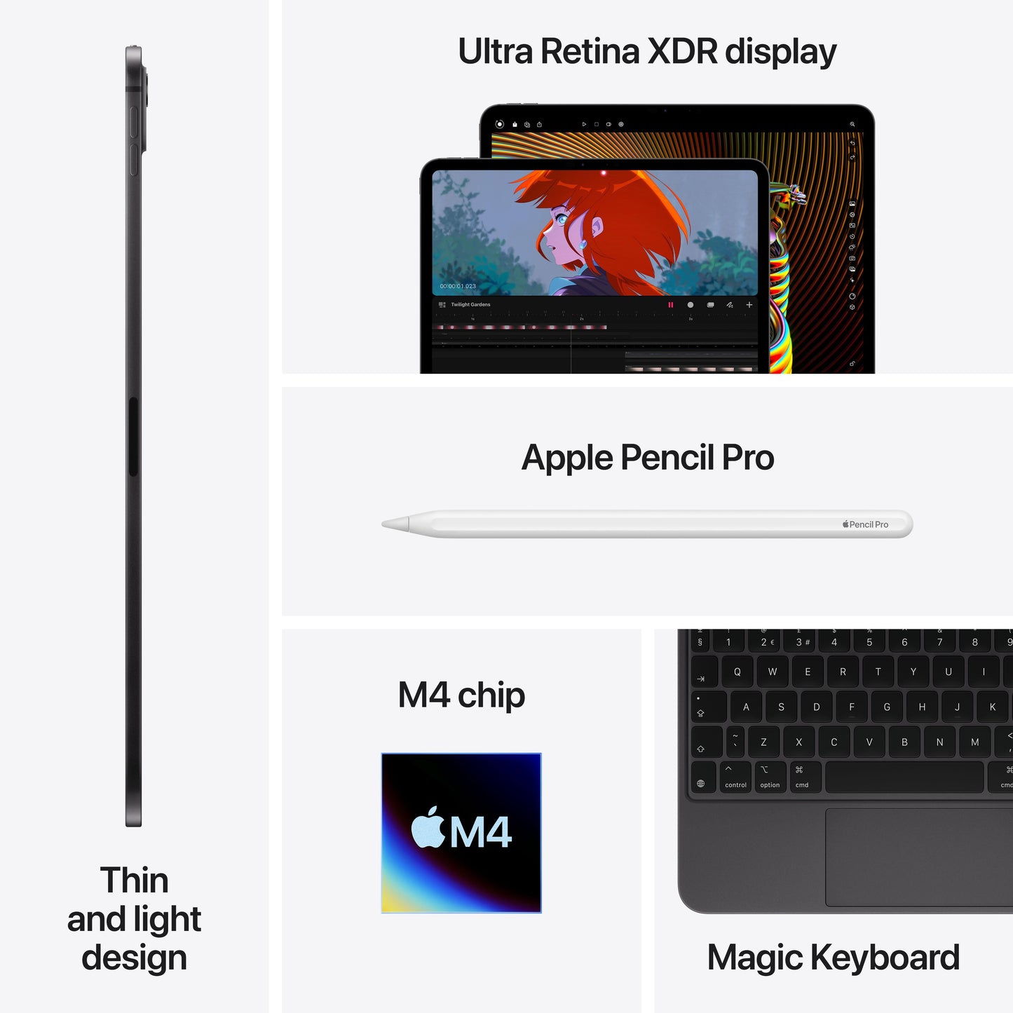 11-inch iPad Pro Wi-Fi 1TB Standard Glass - Space Black (M4)