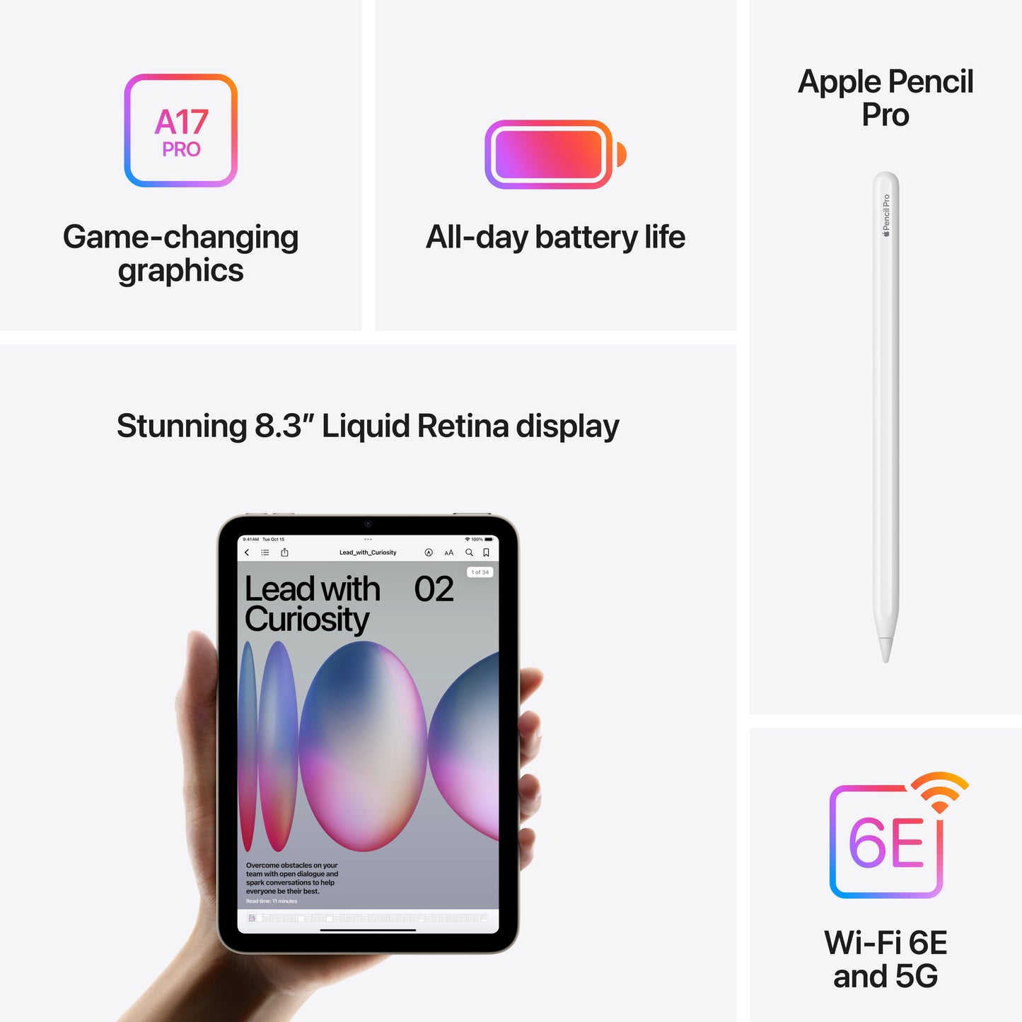 iPad mini Wi-Fi + Cellular 512GB - Starlight (A17 Pro)