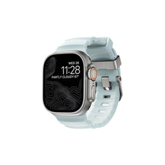 Nomad Apple Watch 49/45/44/42mm (Series SE/Ultra/9/8/7/6/5/4/3/2) Rocky Point BandIcy Blue Glow