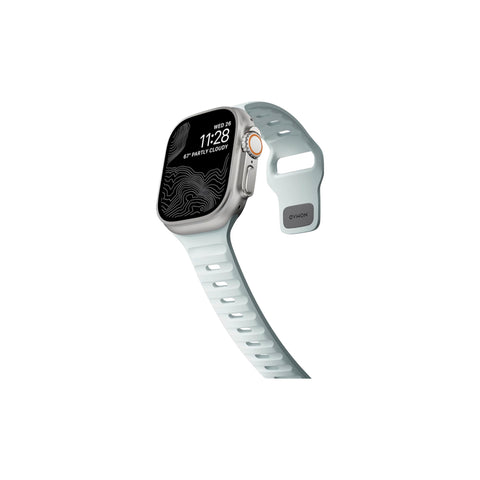 Nomad Apple Watch 49/45/44/42mm (Series SE/Ultra/9/8/7/6/5/4/3/2) Rocky Point BandIcy Blue Glow