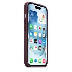 iPhone 15 FineWoven Case with MagSafe - Mulberry