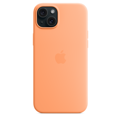 iPhone 15 Plus Silicone Case with MagSafe - Orange Sorbet