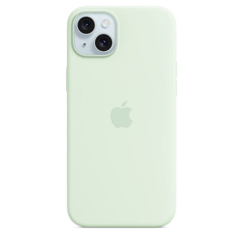 iPhone 15 Plus Silicone Case with MagSafe - Soft Mint