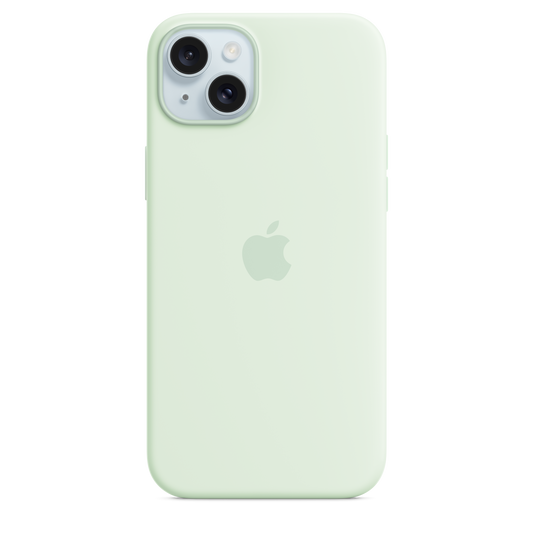 iPhone 15 Plus Silicone Case with MagSafe - Soft Mint