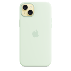 iPhone 15 Plus Silicone Case with MagSafe - Soft Mint