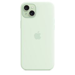 iPhone 15 Plus Silicone Case with MagSafe - Soft Mint