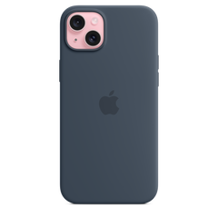 iPhone 15 Plus Silicone Case with MagSafe - Storm Blue